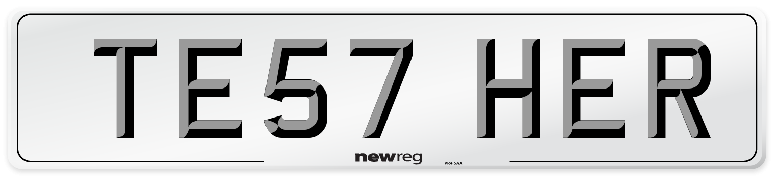 TE57 HER Number Plate from New Reg